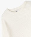Pull en maille duveteuse à col rond fille